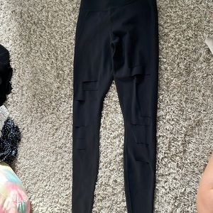 Alo high waist ripped warrior leggings